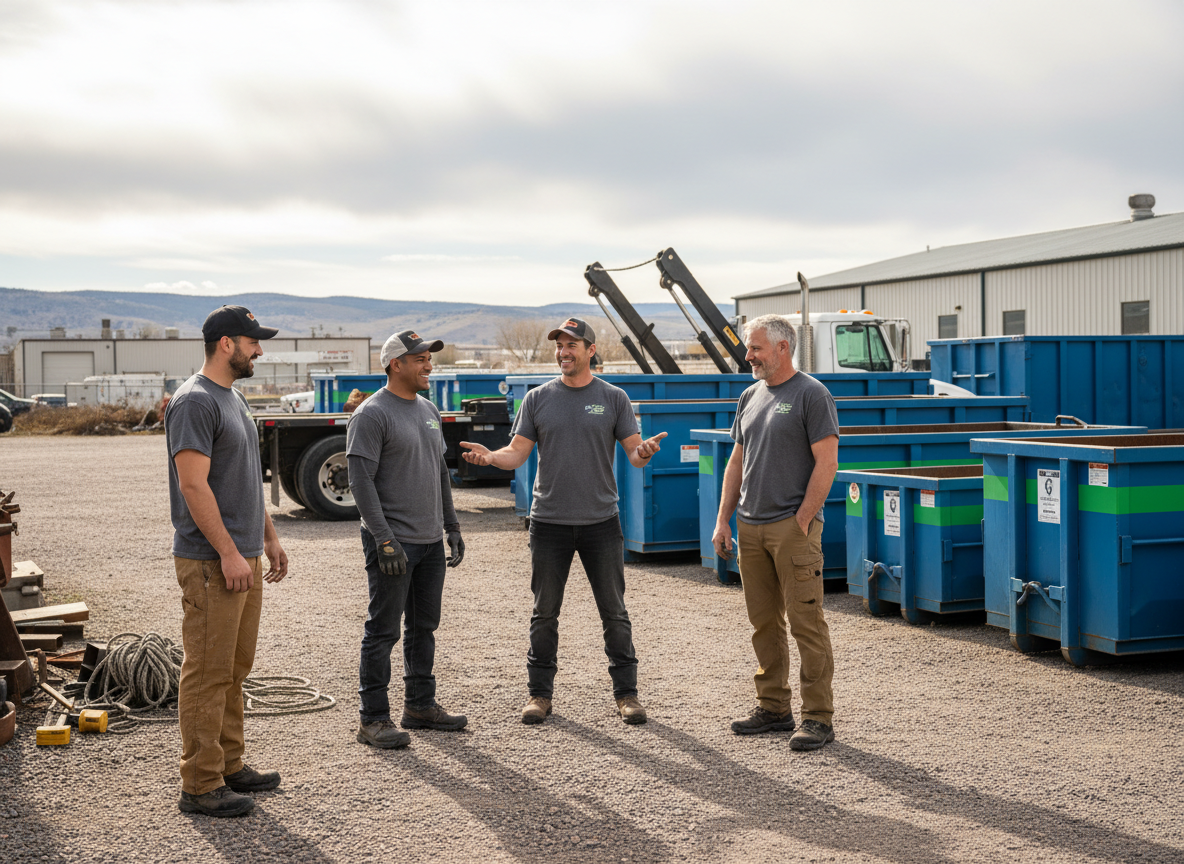 The Dumpster Rental Westminster team at work in Westminster